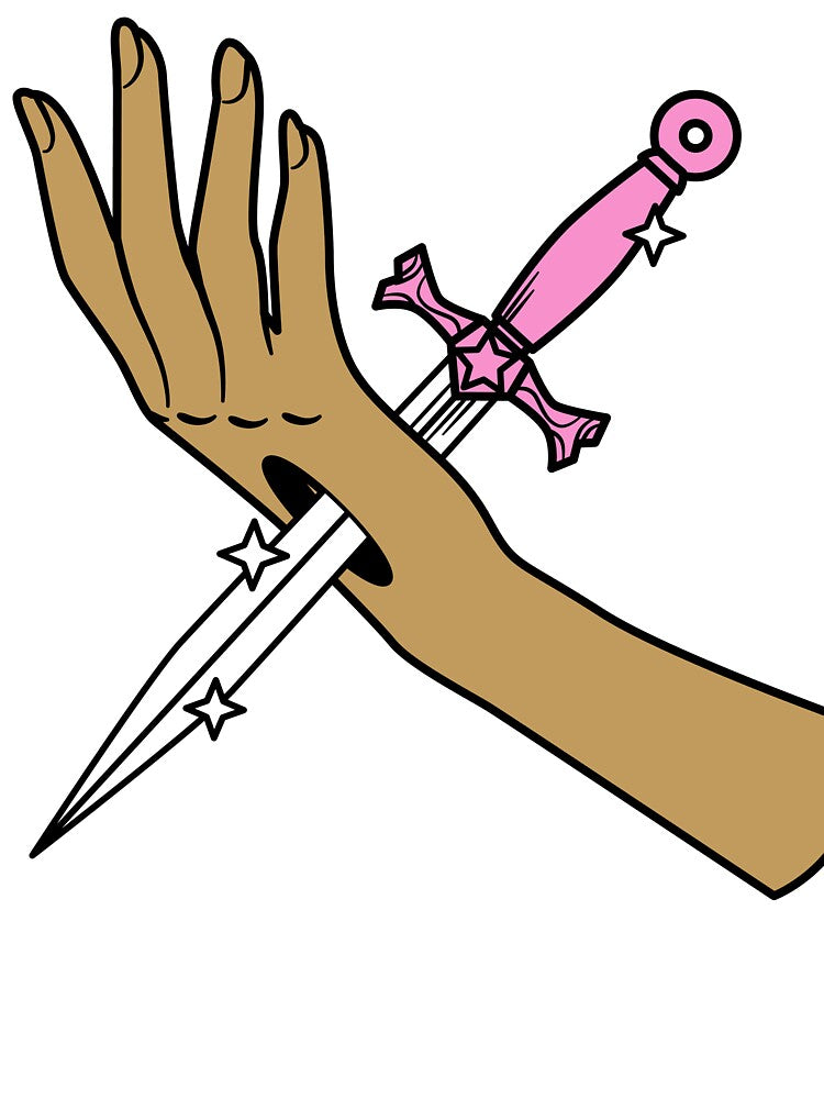 One Stab Through The Hand l Perfect For Your Goth, Wiccan, Alternative Friends by LemonDemonzzz