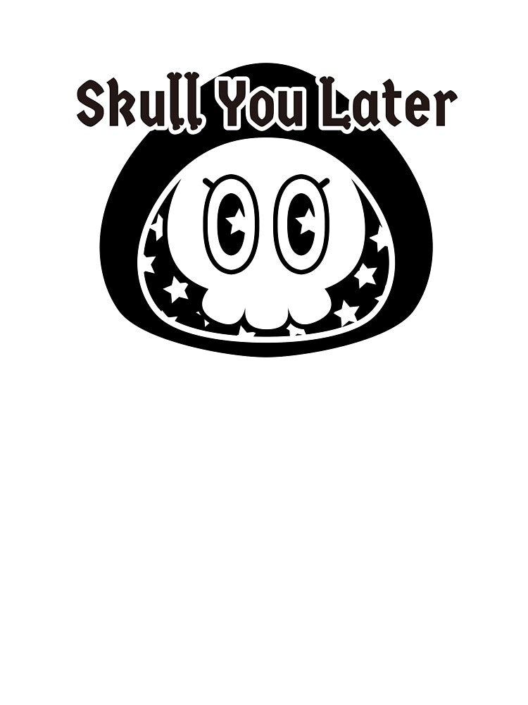 Skull You Later – Cute Kawaii Pun Skull Design | Pastel Halloween Aesthetic Funny Spooky Art by P-L-Sardines