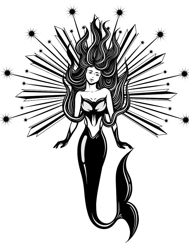 Star Of Hope Mermaid | Perfect For Your Goth, Wiccan, Alternative Friends by LemonDemonzzz