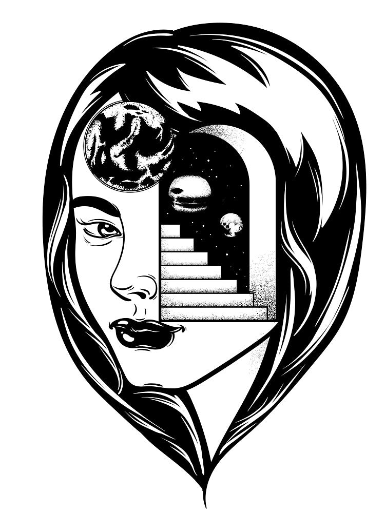 Inside My Head Is A Universe | Perfect For Your Goth, Wiccan, Alternative Friends by LemonDemonzzz