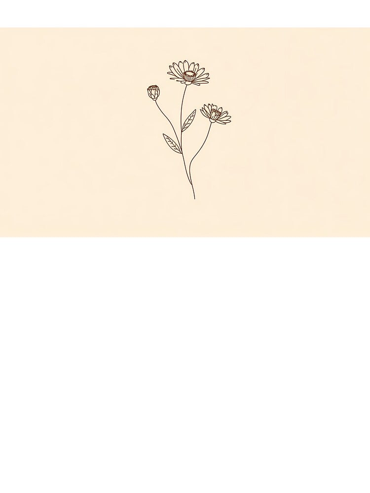 Minimal Single-Line Botanical Floral Illustration | Modern Elegant T-Shirt Design by AK_Arts