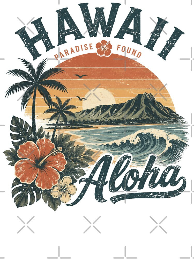Vintage Hawaii Aloha Paradise Found Retro Summer by ZENVIRART