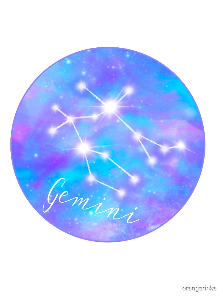 Gemini Zodiac sign constellation stars by orangerinka