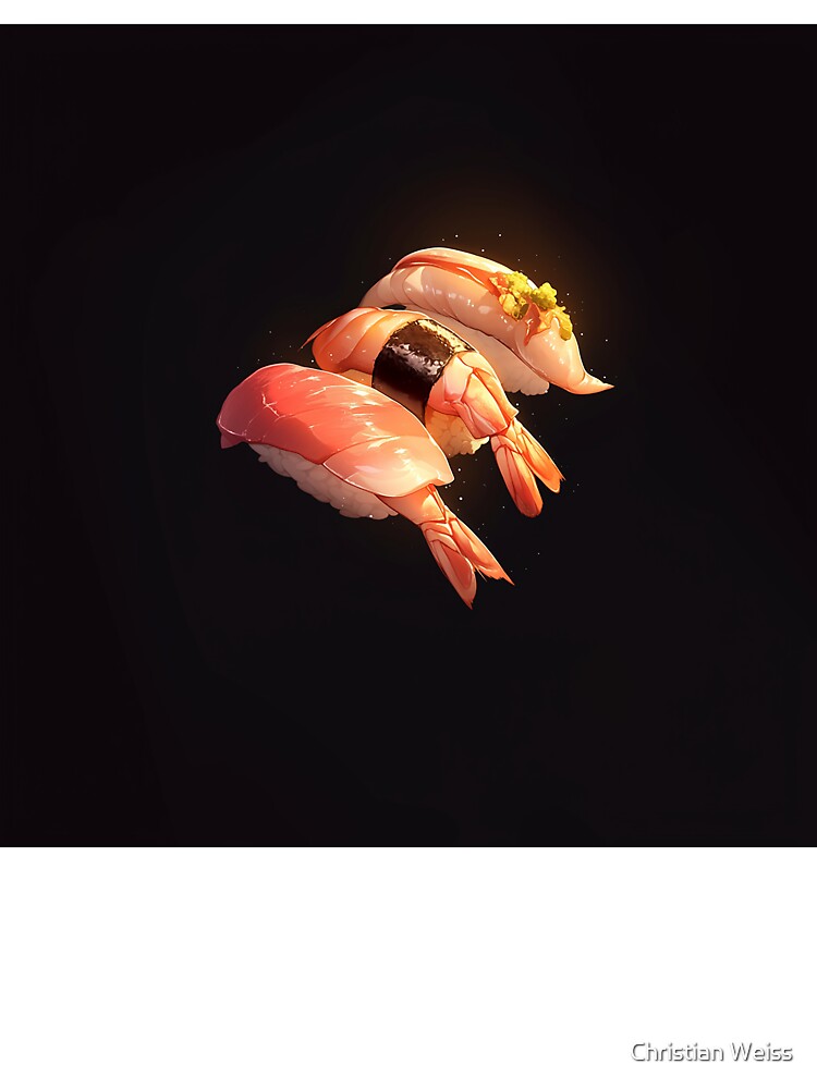 Elegant Trio Nigiri Sushi Illustration by Christian Weiss
