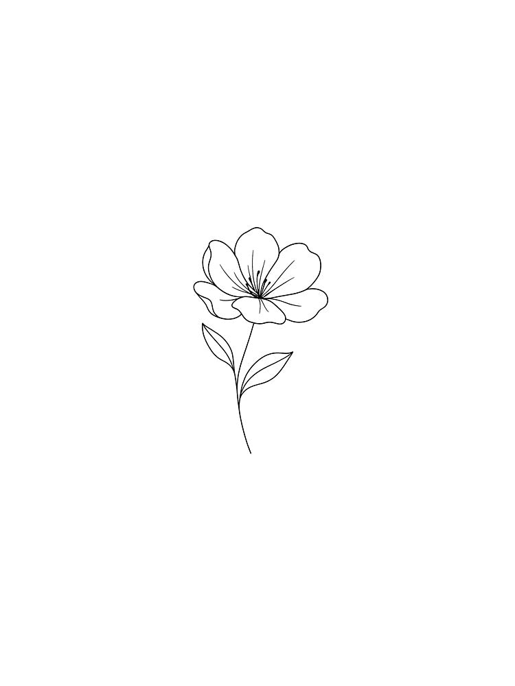 Minimal Botanical Flower Line Art by maciejdesing