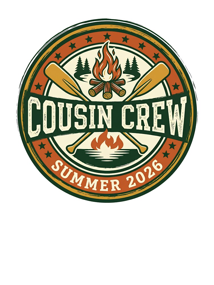 Cousin Crew Summer 2026 Family Vacation Matching Retro Beach Design by get55shirt