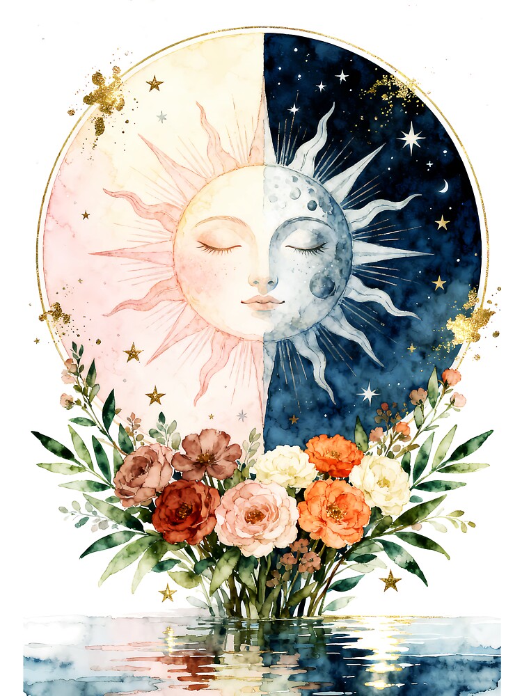 Celestial Sun and Moon by soulfulpalette