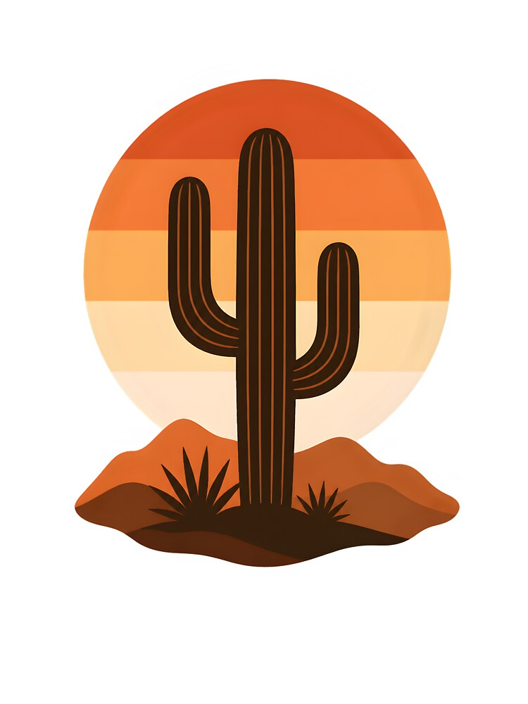 Desert Sunset Cactus by GenesixDesign