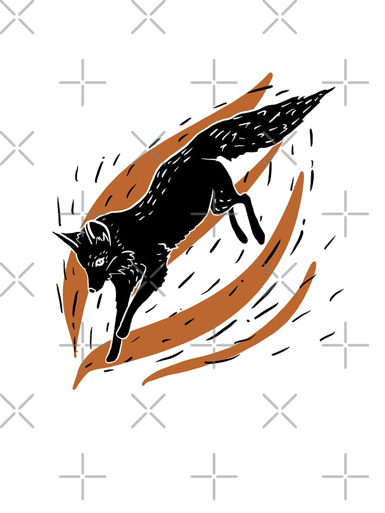Fox linocut-style by Han44