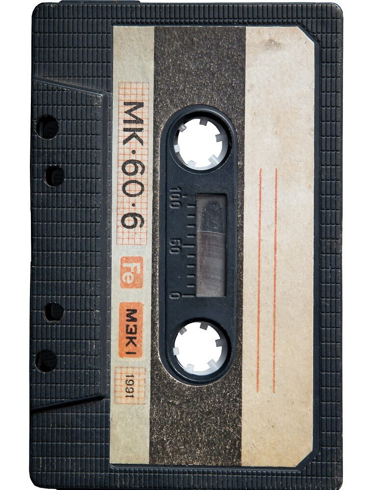 Cassette Tape Mix Tape Retro Graphic Black by socialarmour