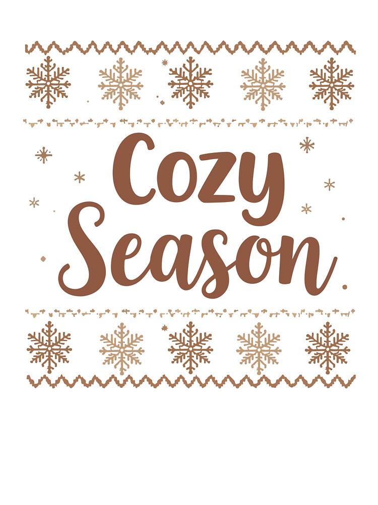 Cozy Season Knitted Sweater T-Shirt  Fall Winter Snowflake Design  Autumn Winter Apparel by Design-Pro-21