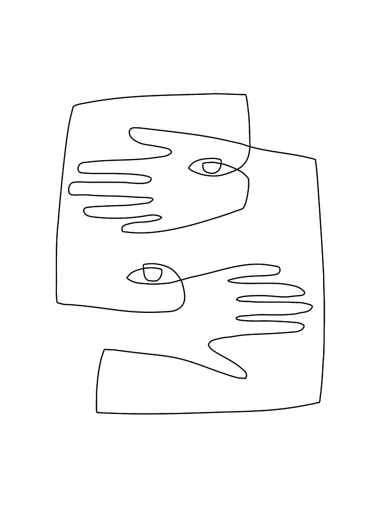 Copy of Square Face Line Art by TheRedFinch