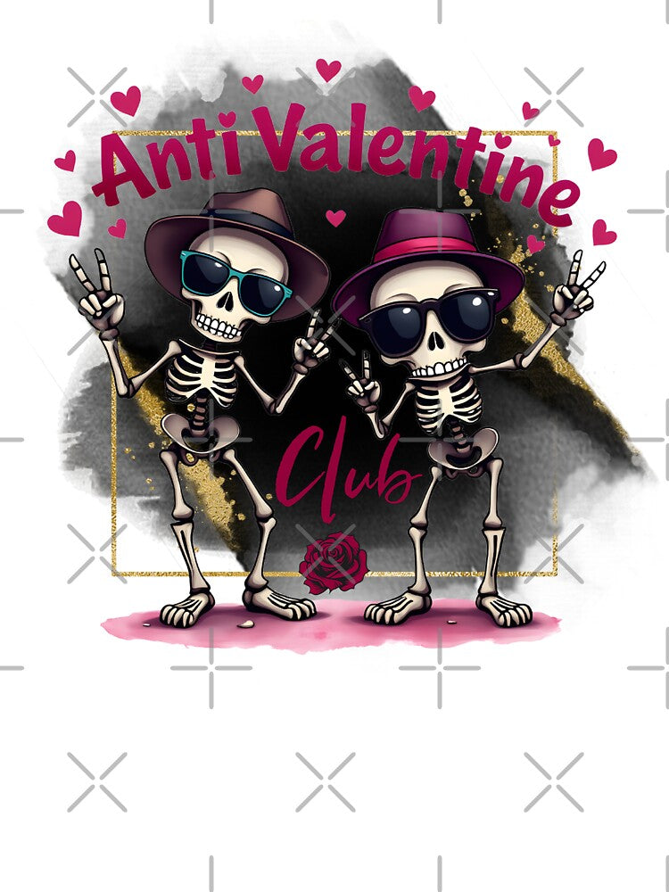 Anti-Valentine Skeleton Cool Party Design by LOLThreads