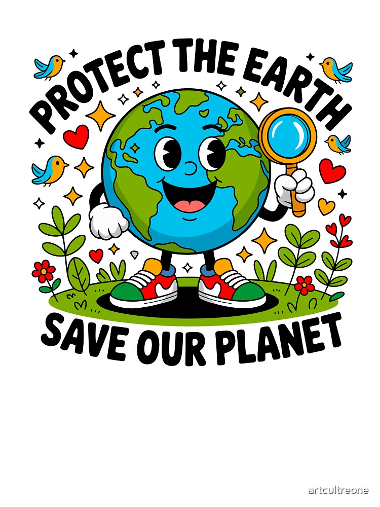 Protect The Earth Save Our Planet Environmental Activist Nature Lover Earth Day Conservation by artcultreone
