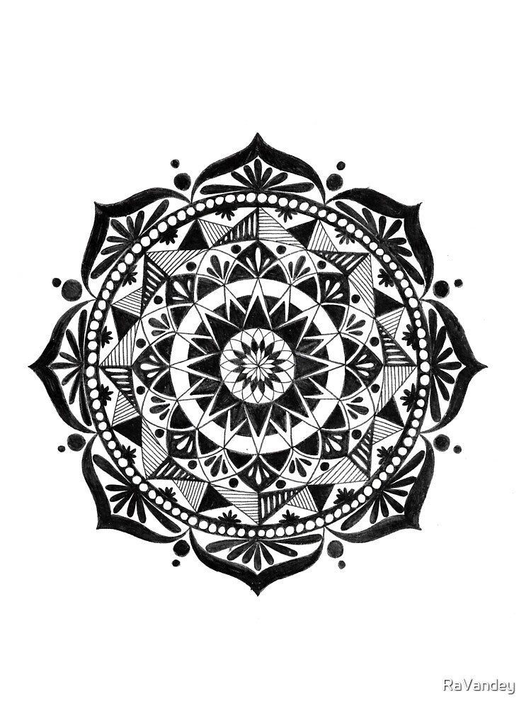 Monochrome Mandala by RaVandey
