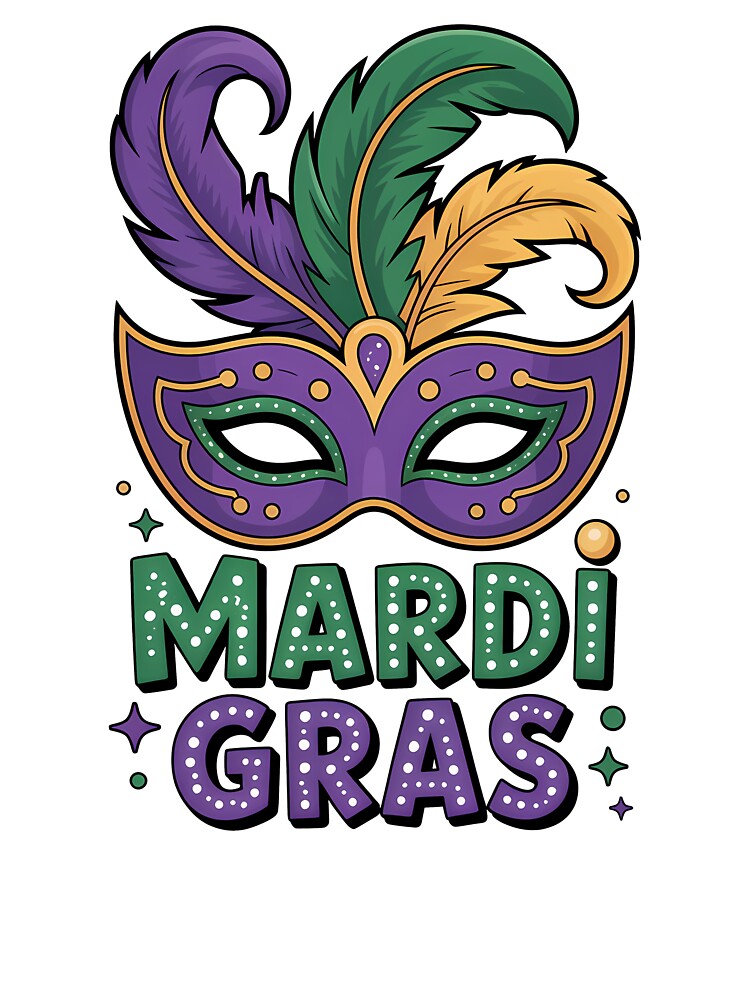 Mardi Gras Mask Illustration Carnival Holiday Design by LiviuGligoros