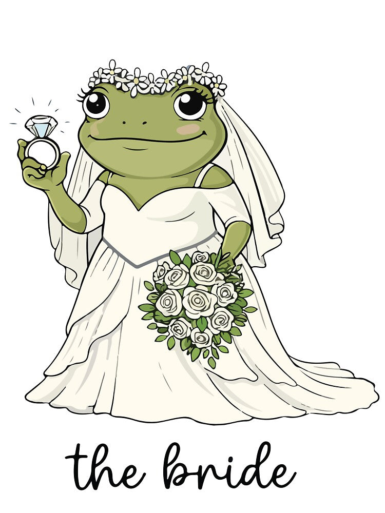 Retro Frog Bridesmaid Bachelorette Party Wedding Squad Funny by kiralynstration