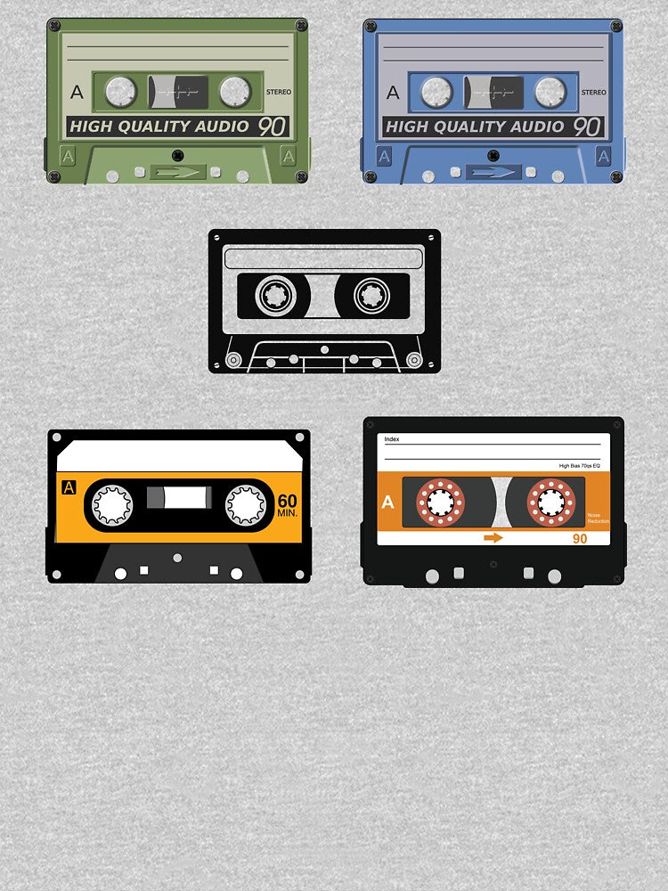 Cassette Tape Sticker Pack by kickwear-com