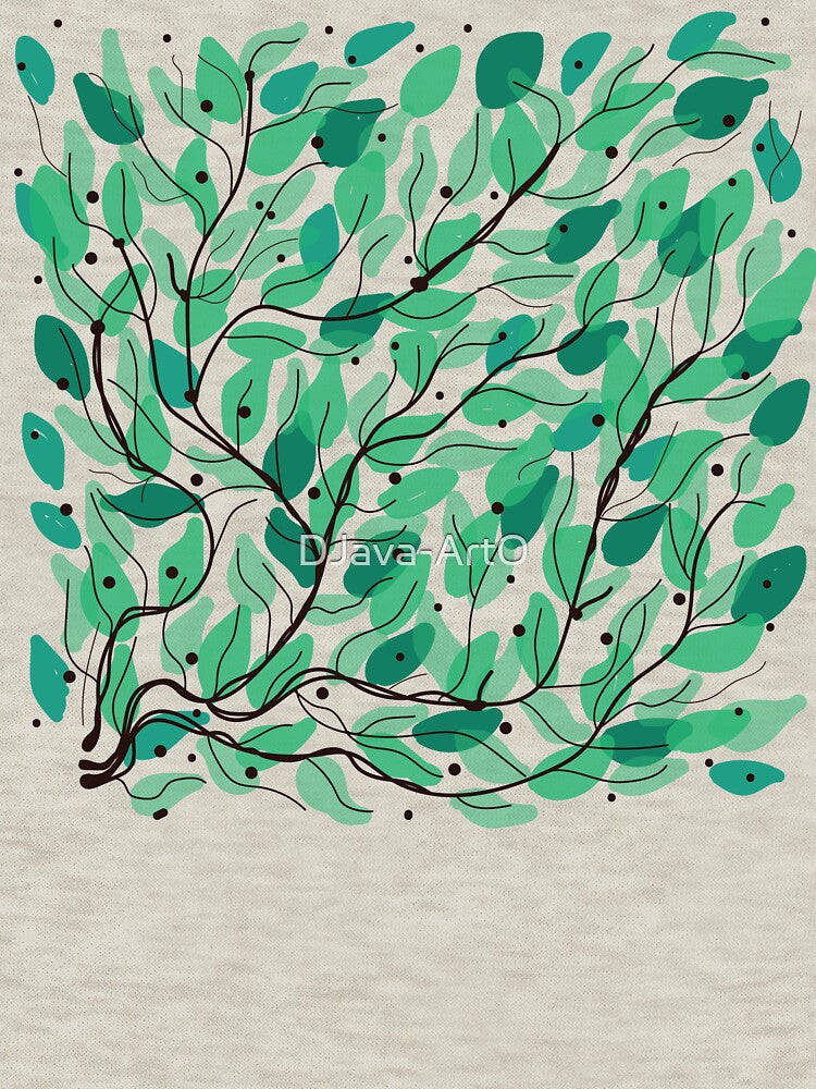 Pattern line art green leaves have become a sign of the changing of the seasons by DJava-ArtO