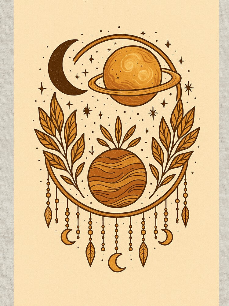 Boho Celestial Dreamcatcher — Sun, Moon & Planet Design by From Cyryl with Love