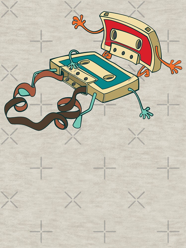 Cassette Tape Funny Vintage Music by Huhnerdieb Apparel