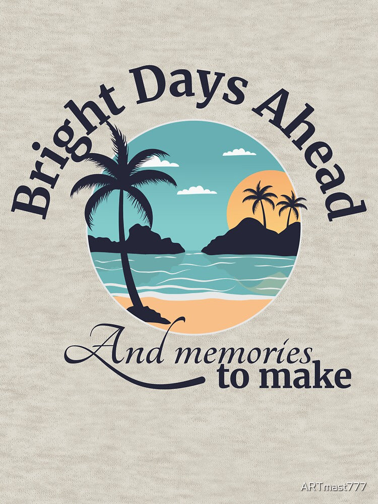 Bright Days Ahead memories to make Vintage Summer Beach Sun Graphic by ARTmast777