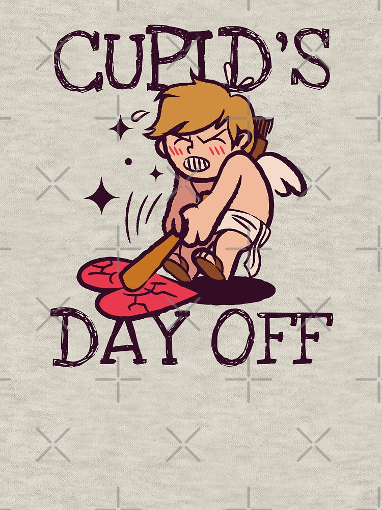 Cupid's Day Off Witty Anti-Valentine Heart by ElLocoMus
