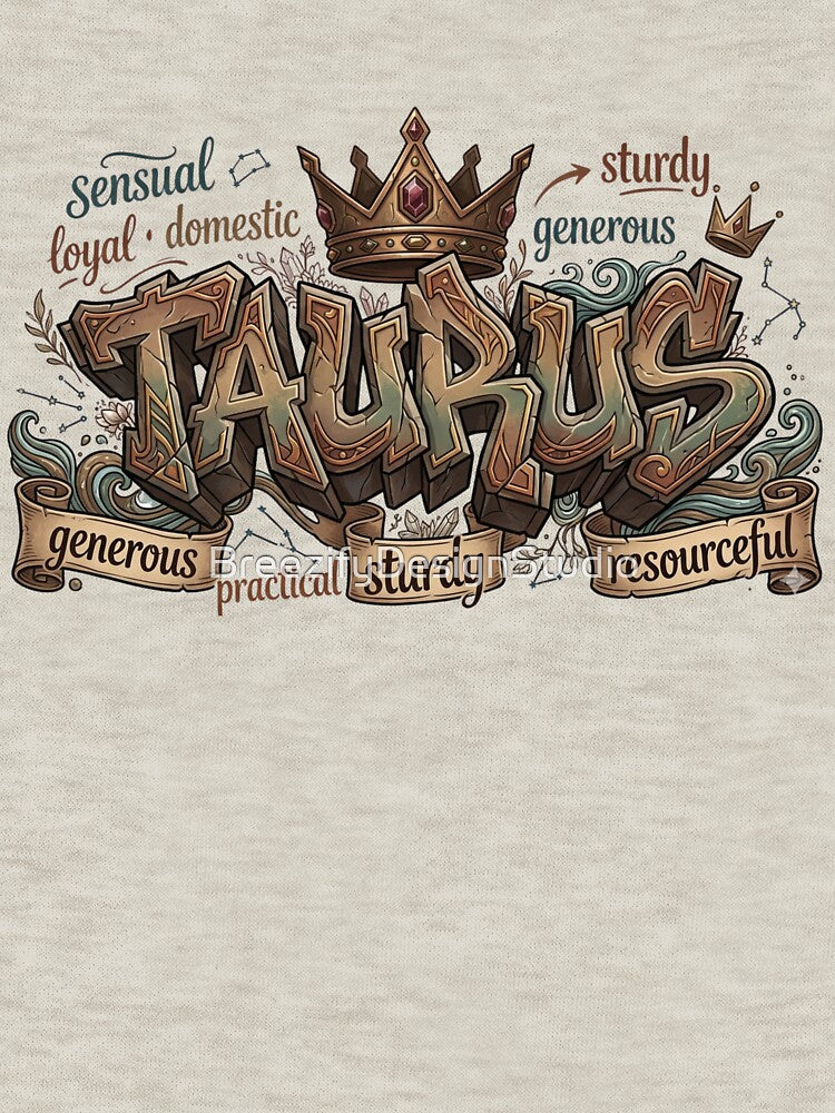 Taurus Zodiac Signs, Horoscope Street Art by BreezifyDesignStudio