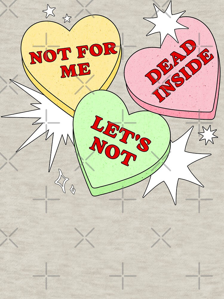 Dead Inside Anti Valentines Day Funny Single Awareness by zptees