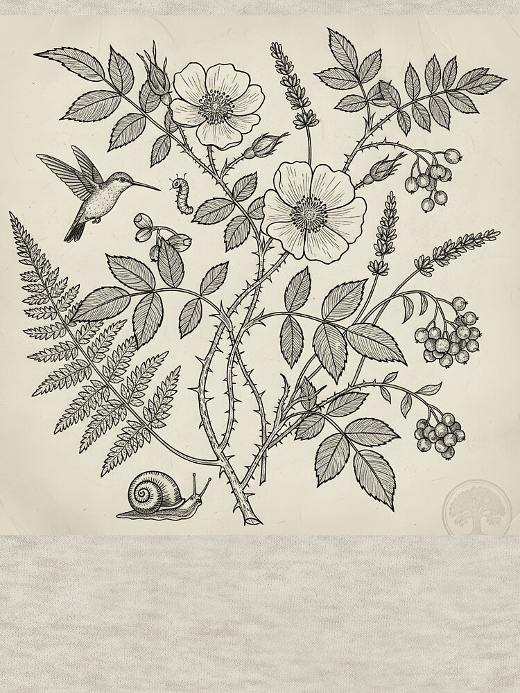 Vintage Botanical Flower Illustration – Hand Drawn Floral Line Art Nature Design by trendyart1112