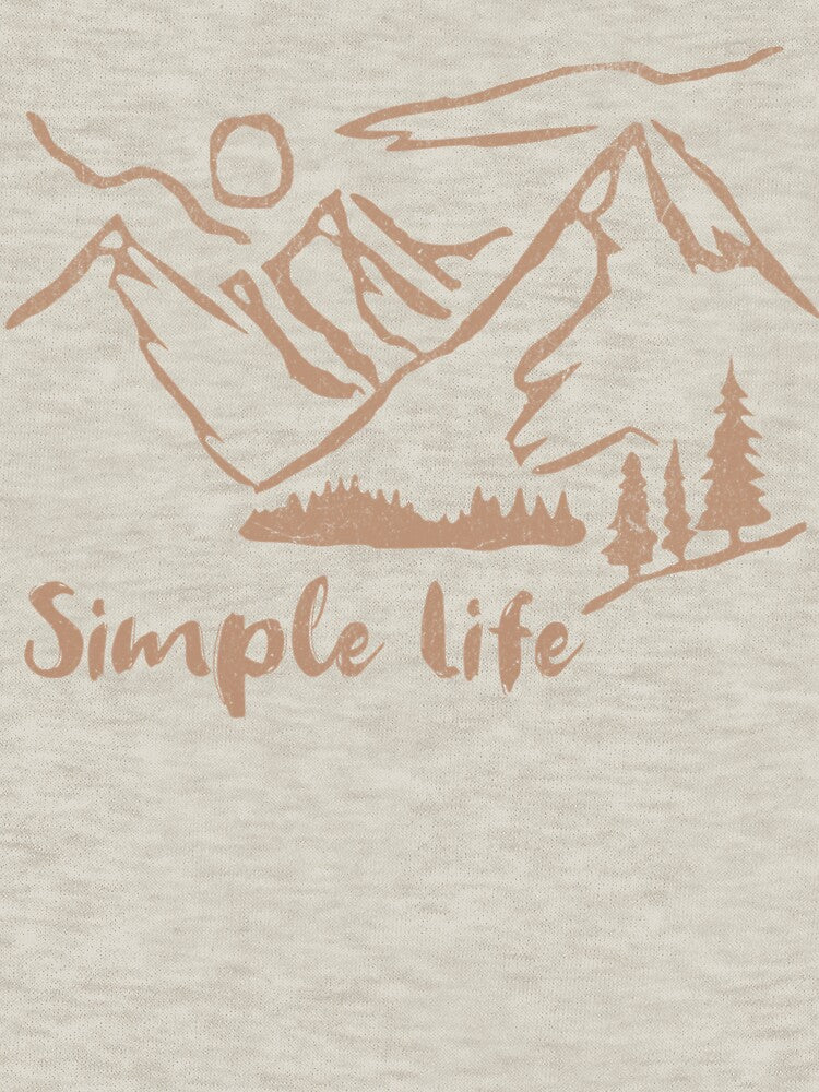 Simple Life – Minimalist Mountain and Forest Line Art by donwillisjrart