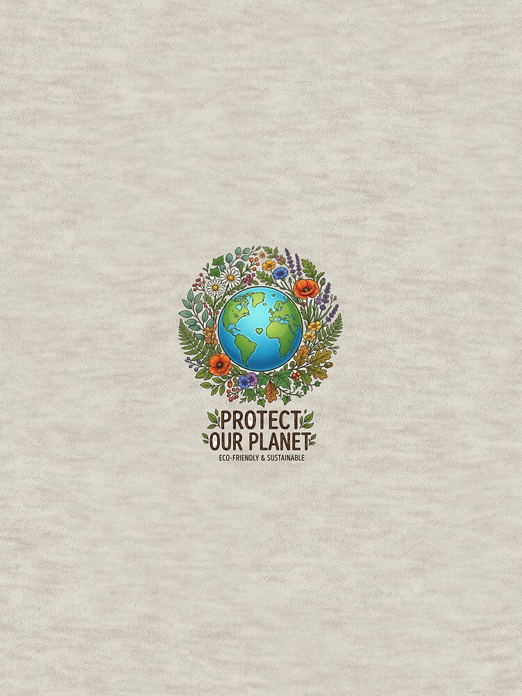 Protect Our Planet Eco Friendly Floral Earth by UrbanVoid Studio
