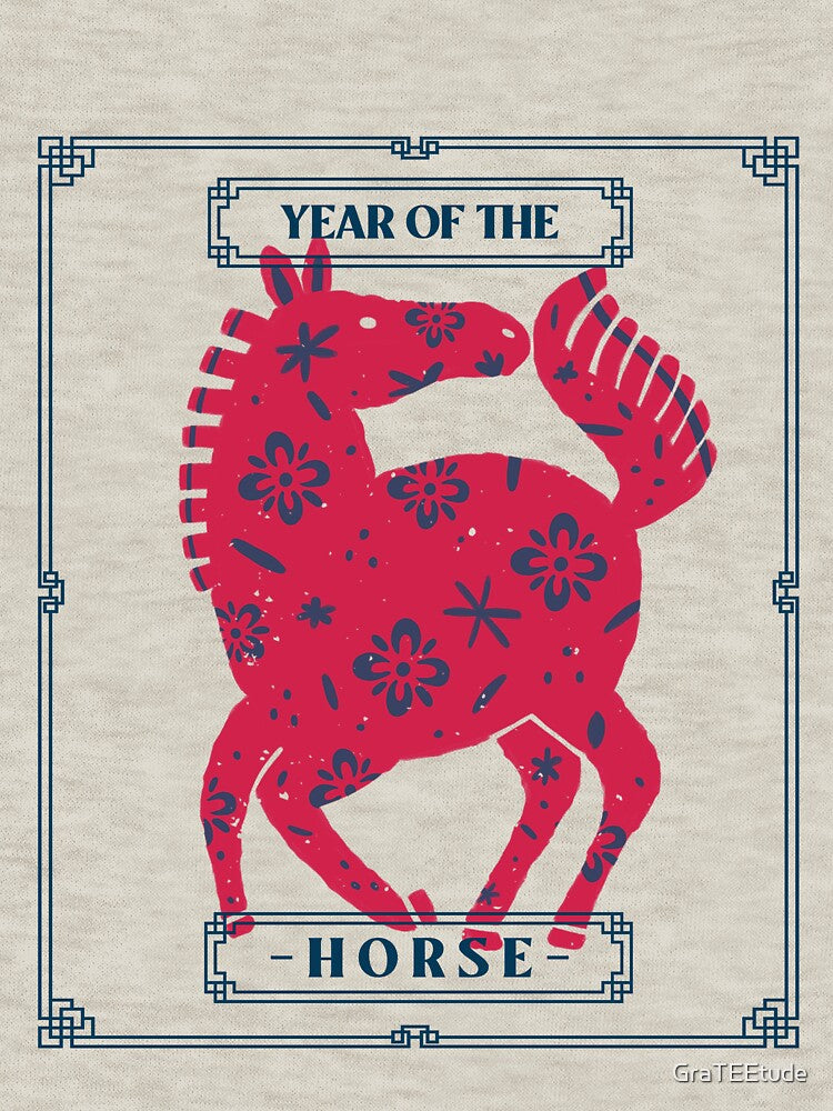 2026 Year Of The Horse 馬年 Chinese Zodiac Chinese Lunar New Year by GraTEEtude