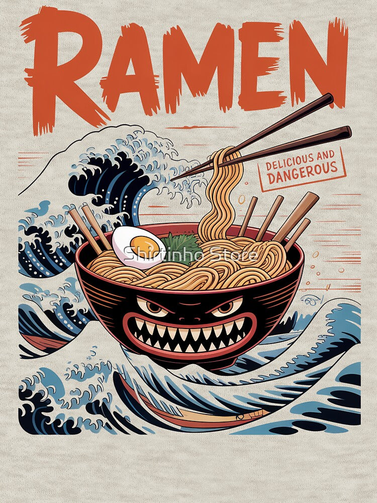 Ramen Delicious and Dangerous Wave by Shirtinho Store