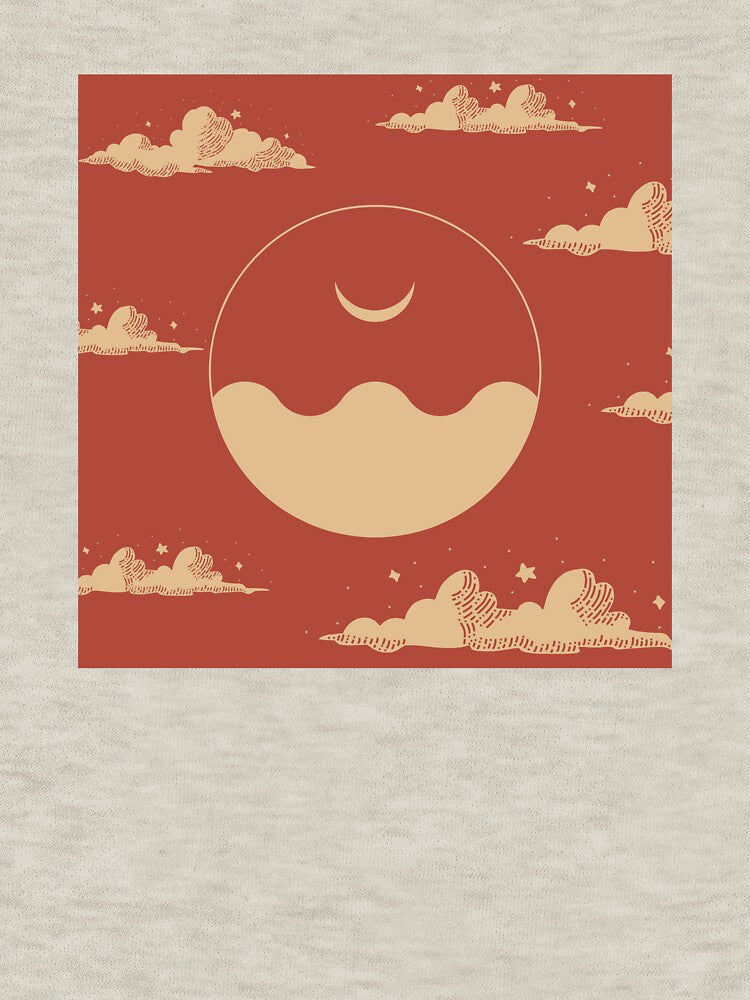 Autumn Celestial Moon Stars and Cloud Abstract Art by mainsqueezemar