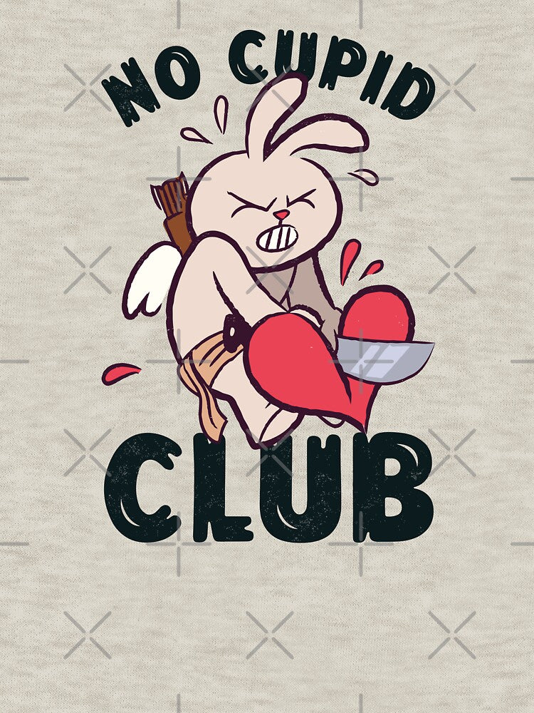 No Cupid Club Anti-Valentine's Rebel Bunny by ElLocoMus