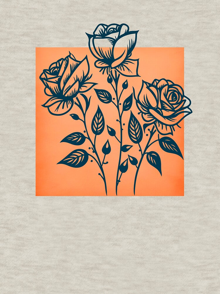 Roses Line Drawing by Jeallan Designs