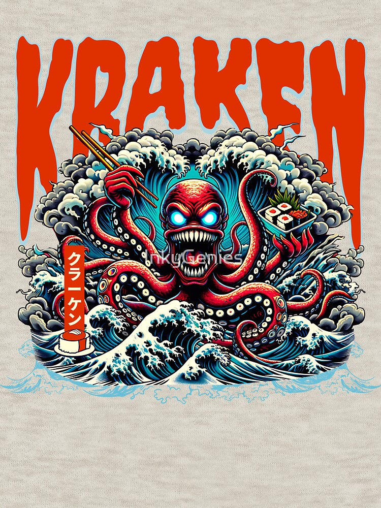 Octopus Monster Sushi Chef Kraken / Japanese Aesthetics Art Gift by InkyGenies