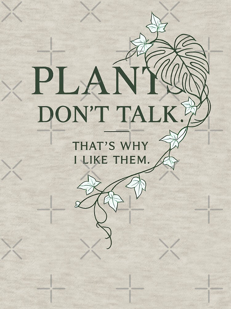 Introvert Plants Dont Talk: Minimalist Monstera Leaf by chattsuede