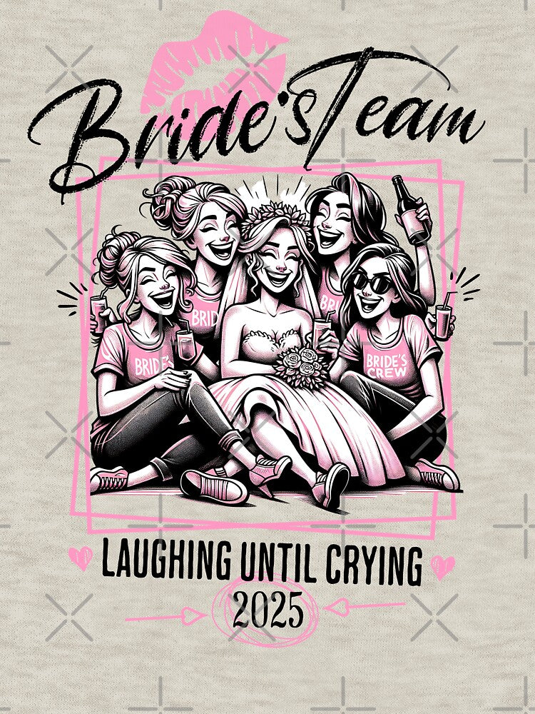 Team Bride for Bridal Party Bridesmaid Wedding Tee Design by DAMOTAmagazine