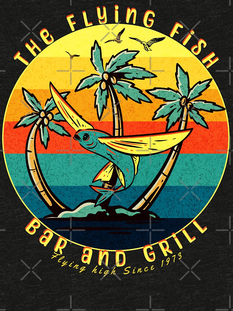 Flying fish,summer vacation vibe, textured vintage sunset,beach ready, here comes summer by allycat57