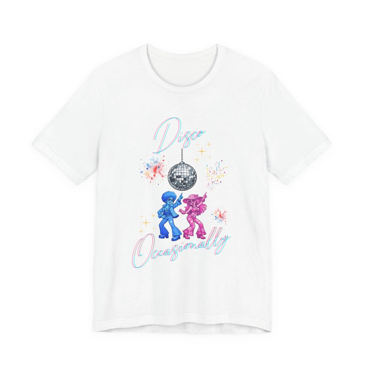 Disco Occasionally T-Shirt | Dancing Couple, Disco Ball Retro Tee