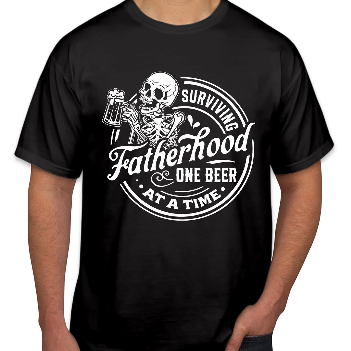 TSHIRT (2409) Surviving Fatherhood One Beer At A Time Father's Day Dad Birthday