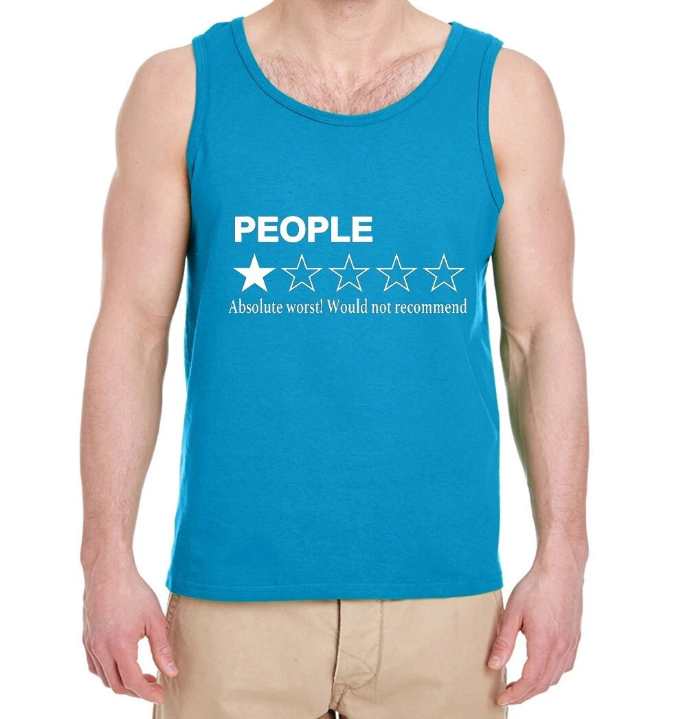 Funny Mens Tank Top Sleeveless Muscle Tee Rude Offensive Anti-Social
