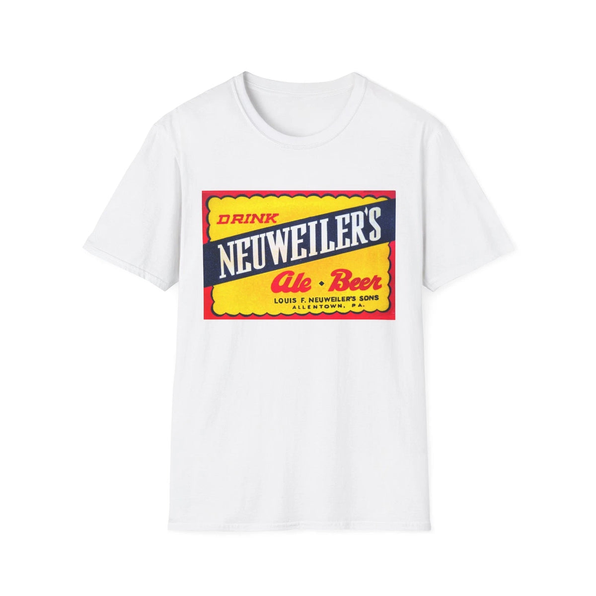Vintage Neuweiler's Ale Beer Label T-Shirt | Retro Brewery Graphic