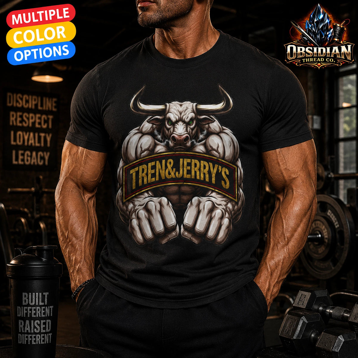 Tren & Jerry’s Gym Shirt Bodybuilding Workout Weightlifting Deadlift Fitness