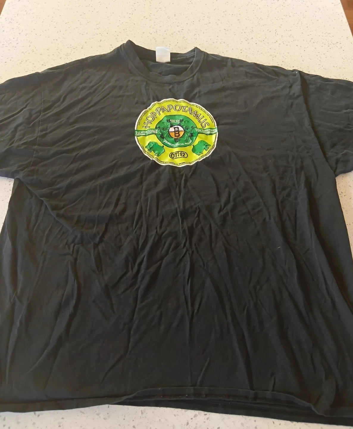 Authentic BREWBOYS HOPPAPOTAMUS LOGO TSHIRT Size XXL Craft Brewery OOP Very Rare