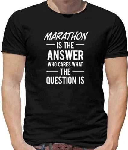 Marathon Is The Answer Mens T-Shirt - Running - Runner - London - Run - New York