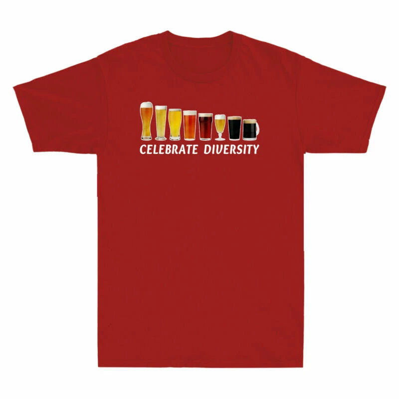 Beer Funny Men's Beer T-Shirt Diversity Shirt Drinking Vintage Craft Celebrate
