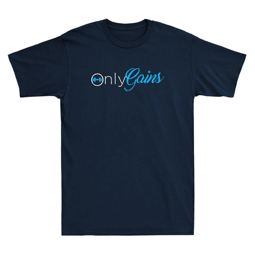 Bodybuilder Gym Only Gainz Only Gains Funny Workout Quote Vintage Men's T-Shirt